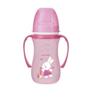 CANPOL BABIES SOLJA SA DRSKAMA KOJE SVETLE U MRAKU 6M+ "EXOTIC ANIMALS" - 240ml - PINK